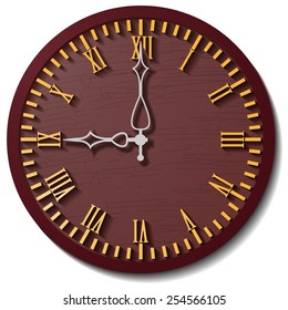 Old wooden, round the clock