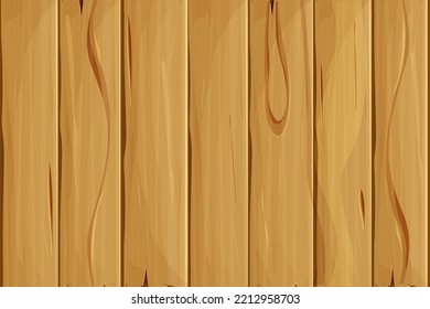 Vieja textura de madera, cubierta de tablas, fondo de juego ui, patrón sin fisuras en estilo de dibujos animados aislados. Material detallado y texturado. 