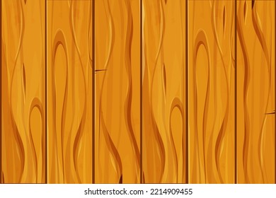 Vieja textura de madera, cubierta de tablas, fondo de juego ui, patrón sin fisuras en estilo de dibujos animados aislados. Material detallado y texturado. 