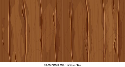 Old wooden texture, cover from planks, ui game background, seamless pattern in cartoon style isolated. Detailed, textured material. 