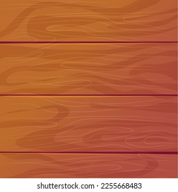 Old wooden texture, cover from planks, ui game background, seamless pattern in cartoon style isolated. Detailed, textured material. 