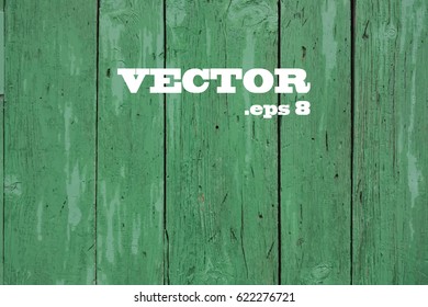 Old wooden wall. Background. Vector.