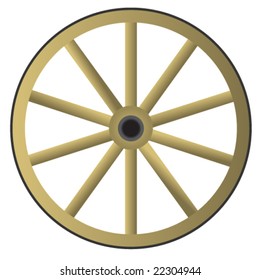Old wooden wheel