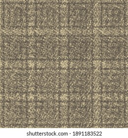 Old wool blanket with a plaid pattern. Vintage cloth background.