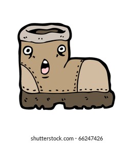 old work boot cartoon