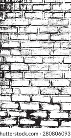 Old and worn brick wall surface texture vector image - illustration.