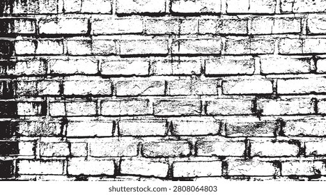 Old and worn brick wall surface texture vector image - illustration.