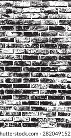 Old and worn brick wall surface texture vector image - illustration.