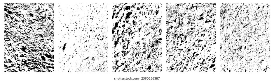 Old Worn Out Cracked Surface Texture Vector Background.