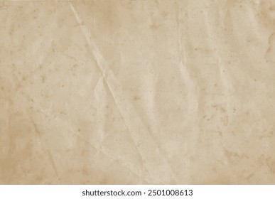 Old wrinkled stained paper background. Vintage dirty sheet or  parchment