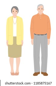 old-aged couple with a smile