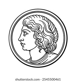 old-coin icon vector illustration style