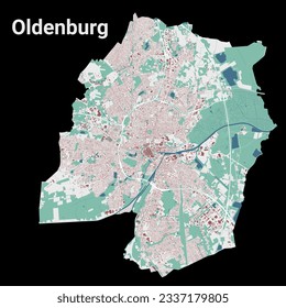 Mapa de la ciudad de Oldenburg, zona administrativa