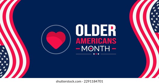 Older Americans Month background or banner design template celebrated in may