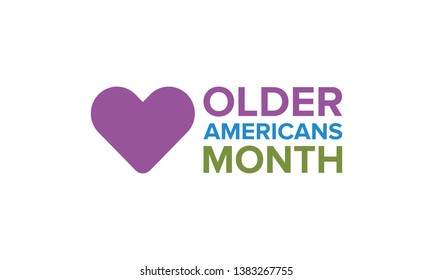 Older Americans Month. Celebrated in May in the United States. National Month of observance for Older Americans. Poster, card, banner and background. Vector illustration