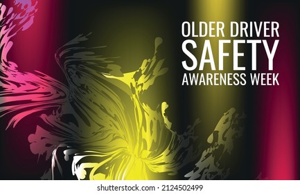 Ältere Fahrersicherheitswartungswoche. Design geeignet für Grußkartenposter und Banner