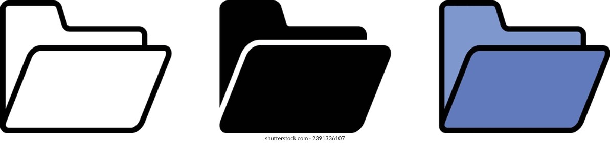 older Icon. Folder Icons collection for web site design, app, user interfaces. lined, isolated and colored icon style. Vector illustration