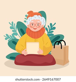 Older people use laptops for shopping, entertainment and learning new things.