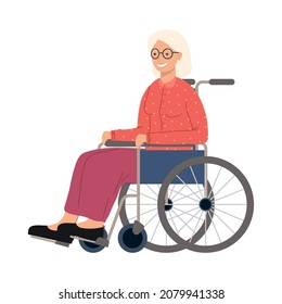 older woman design on wheelchair