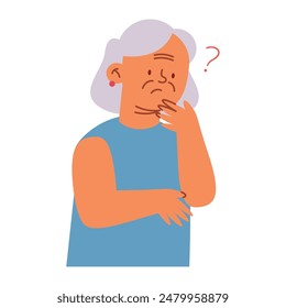 older woman suffer alzheimers disease isolated