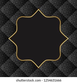 old-fashioned background with golden frame