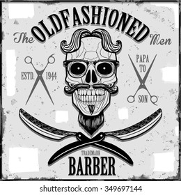 oldfashioned barber graphic