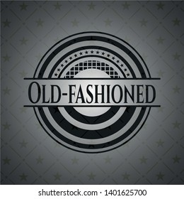 Old-fashioned black emblem. Vintage. Vector Illustration. Detailed.