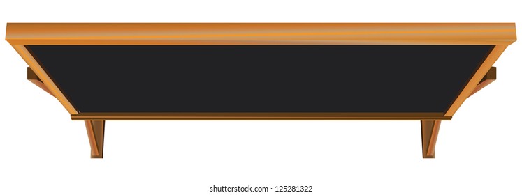 Old-fashioned chalk board in a general education course. Vector illustration.