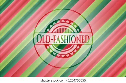 Old-fashioned christmas emblem.