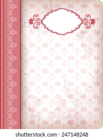 Old-fashioned cover book. Vector.