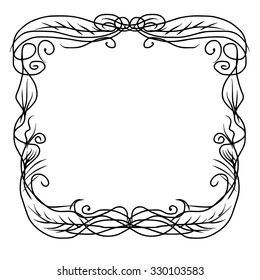 old-fashioned decorative wave and swirls group nails drawn vector design component makeup line classical nails crowd hand traditional build border stack mature drawn older stylish look ornate luxuriou