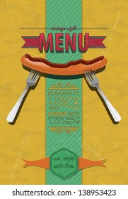 old-fashioned design of the first page menu - Vintage Poster