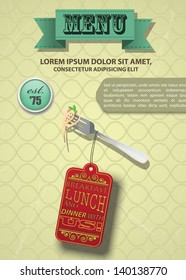 old-fashioned design of the first page menu