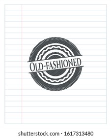 Old-fashioned draw with pencil effect. Vector Illustration. Detailed.