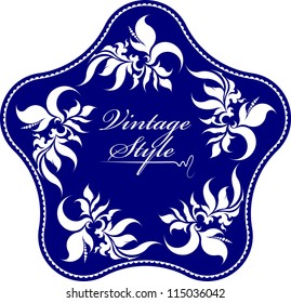 Old-fashioned five-pointed star design.