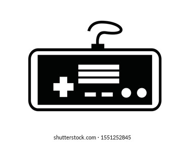 old-fashioned joystick icon vector. game symbol