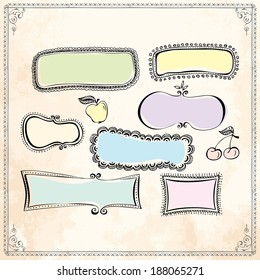 old-fashioned layout and design elements line classic vegetation petal nails hand border single sprout drawn sign ornate old-fashioned science classical swirling banner divider thumb straight vignette