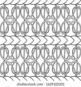 old-fashioned monochrome knitting pattern in celtic style