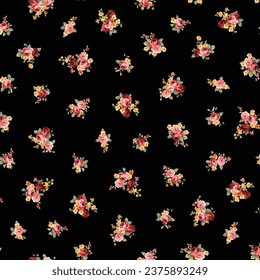 An old-fashioned rose flower pattern perfect for textiles,