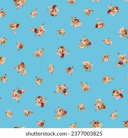 Un patrón de flores de rosa anticuado perfecto para los textiles,