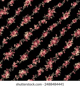 An old-fashioned rose flower pattern perfect for textiles,