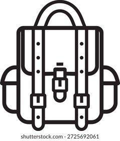 Mala escolar antiquada, mochila mochila para viagens, esporte e itens escolares. Adequado para uso em várias cenas.