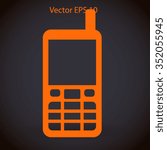 Old-fashioned telephone - retro style vector