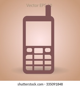 Old-fashioned telephone - retro style vector
