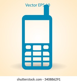 Old-fashioned telephone - retro style vector