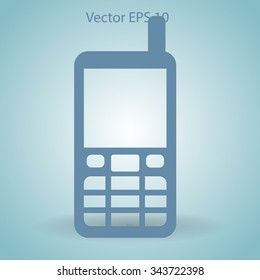 Old-fashioned telephone - retro style vector