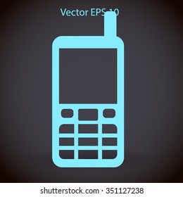 Old-fashioned telephone - retro style vector