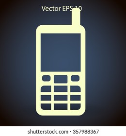 Old-fashioned telephone - retro style vector
