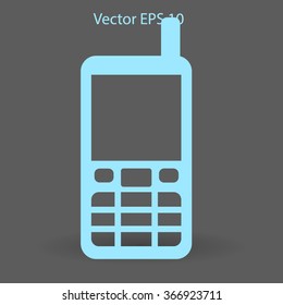 Old-fashioned telephone - retro style vector