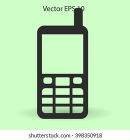 Old-fashioned telephone - retro style vector